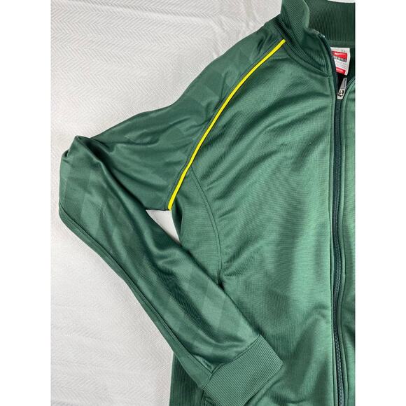 Youth XL Nike Team Fit Dry Oregon Ducks Zip Jacket Green Yellow - Picture 5 of 6